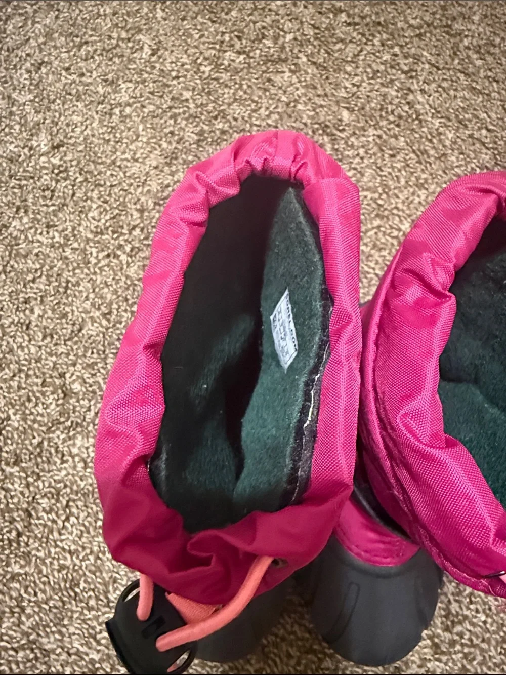 Sorel Kids Bright Pink Waterproof Snow Boots size 10